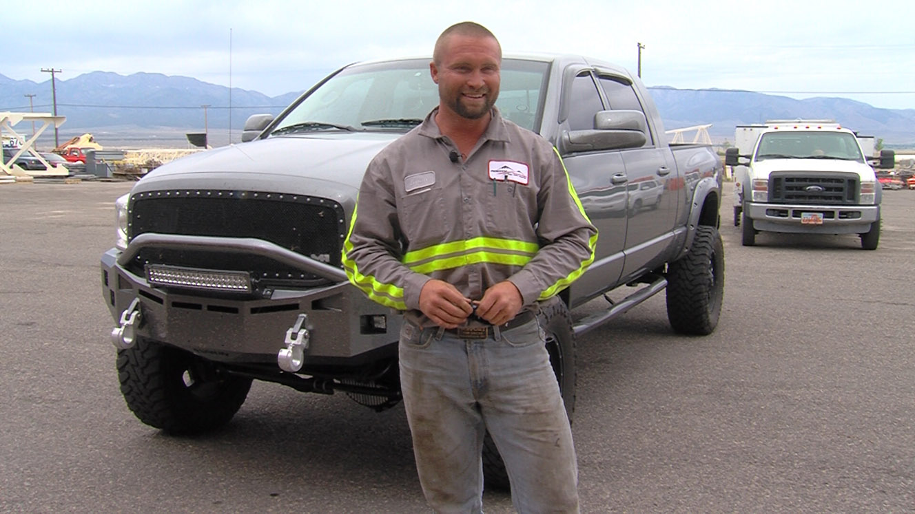 Bryson Rowley with his newly upgraded truck.