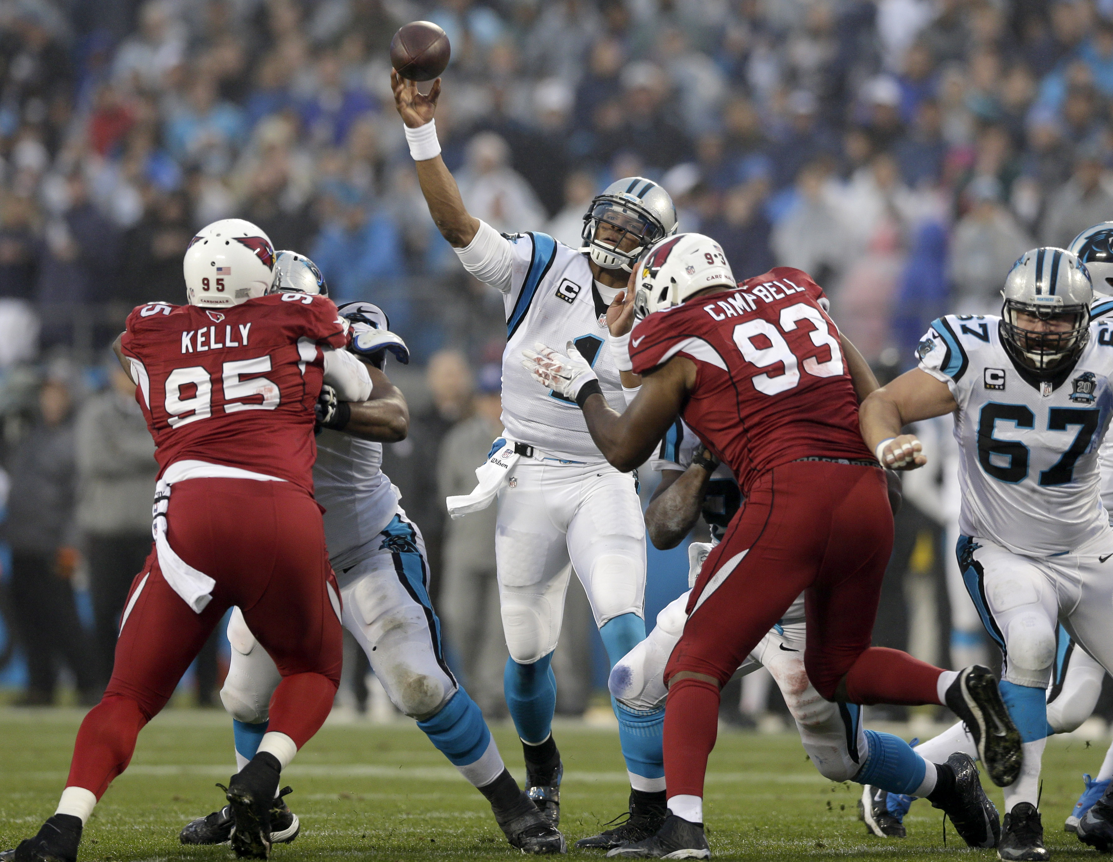 Newton, defense lead Panthers past Cardinals 27-16