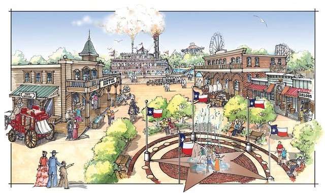 The 640-acre Grand Texas Entertainment District will include seven Texas-themed attractions, a motorsports park, sports complex and water park. (Grand Entertainment District)