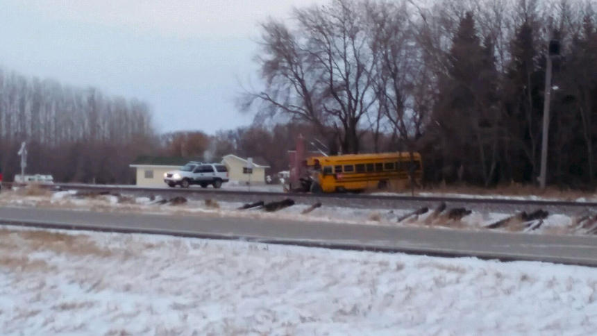 2 dead, a dozen injured in North Dakota train-bus crash