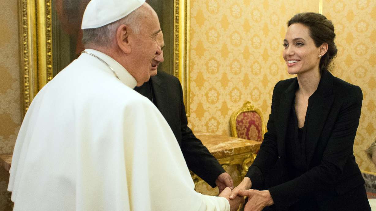 Angelina Jolie screens 'Unbroken' in Vatican, meets pope