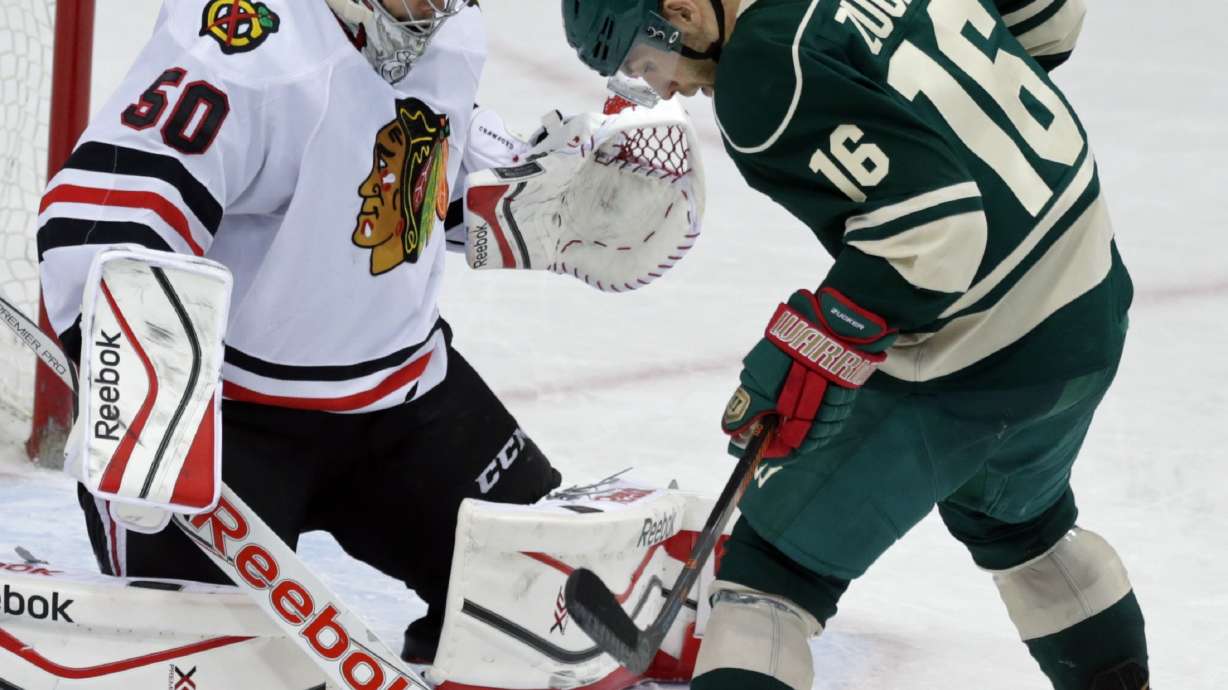Grieving Parise rejoins Wild for practice