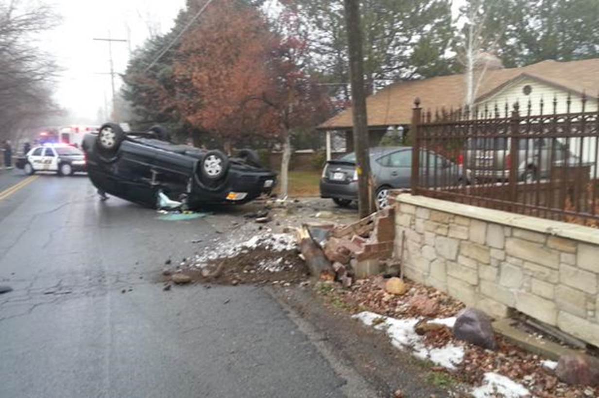 Car flips as driver swerves to avoid raccoon, police say