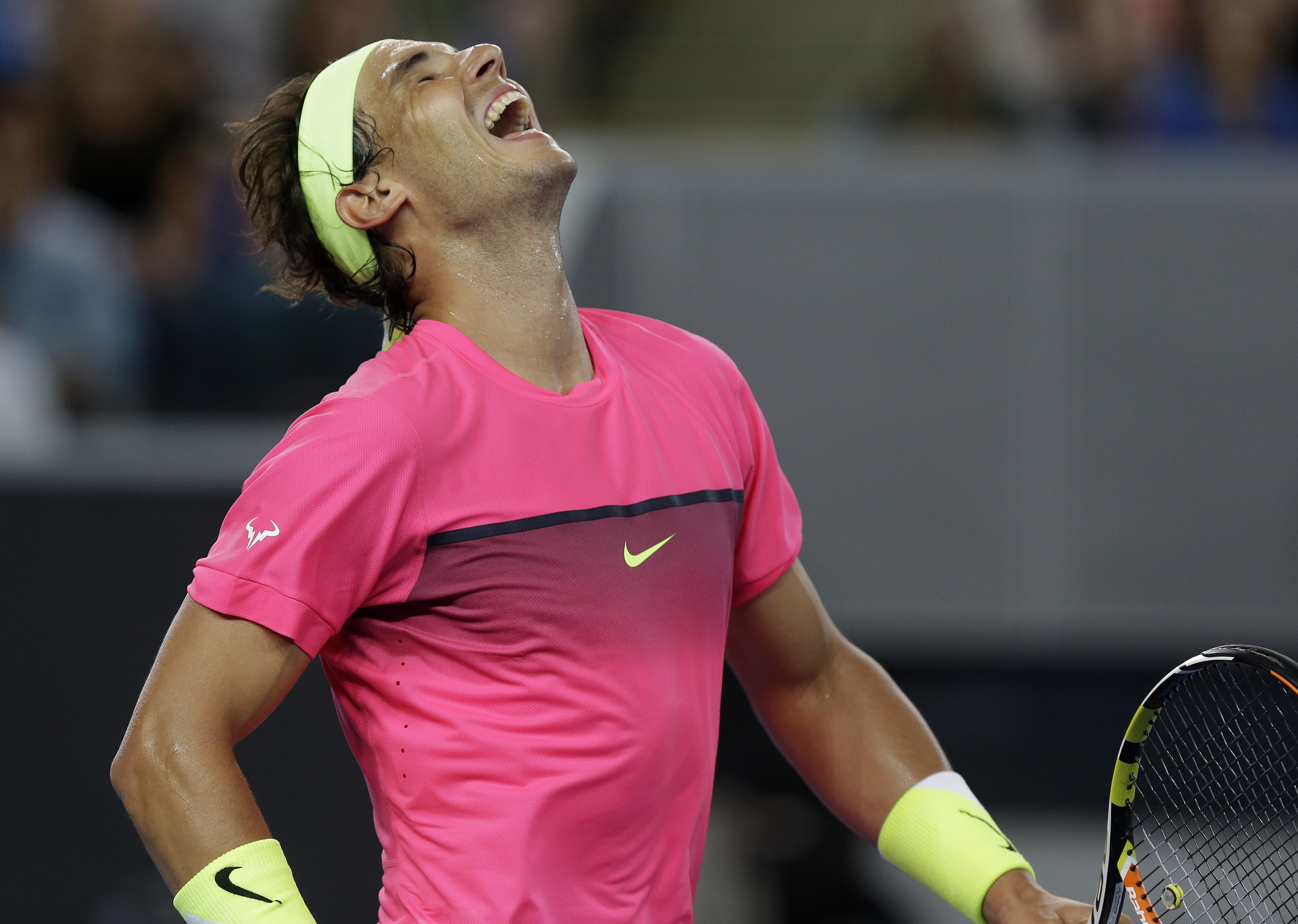 Rafael Nadal tries his hand at some disco tennis