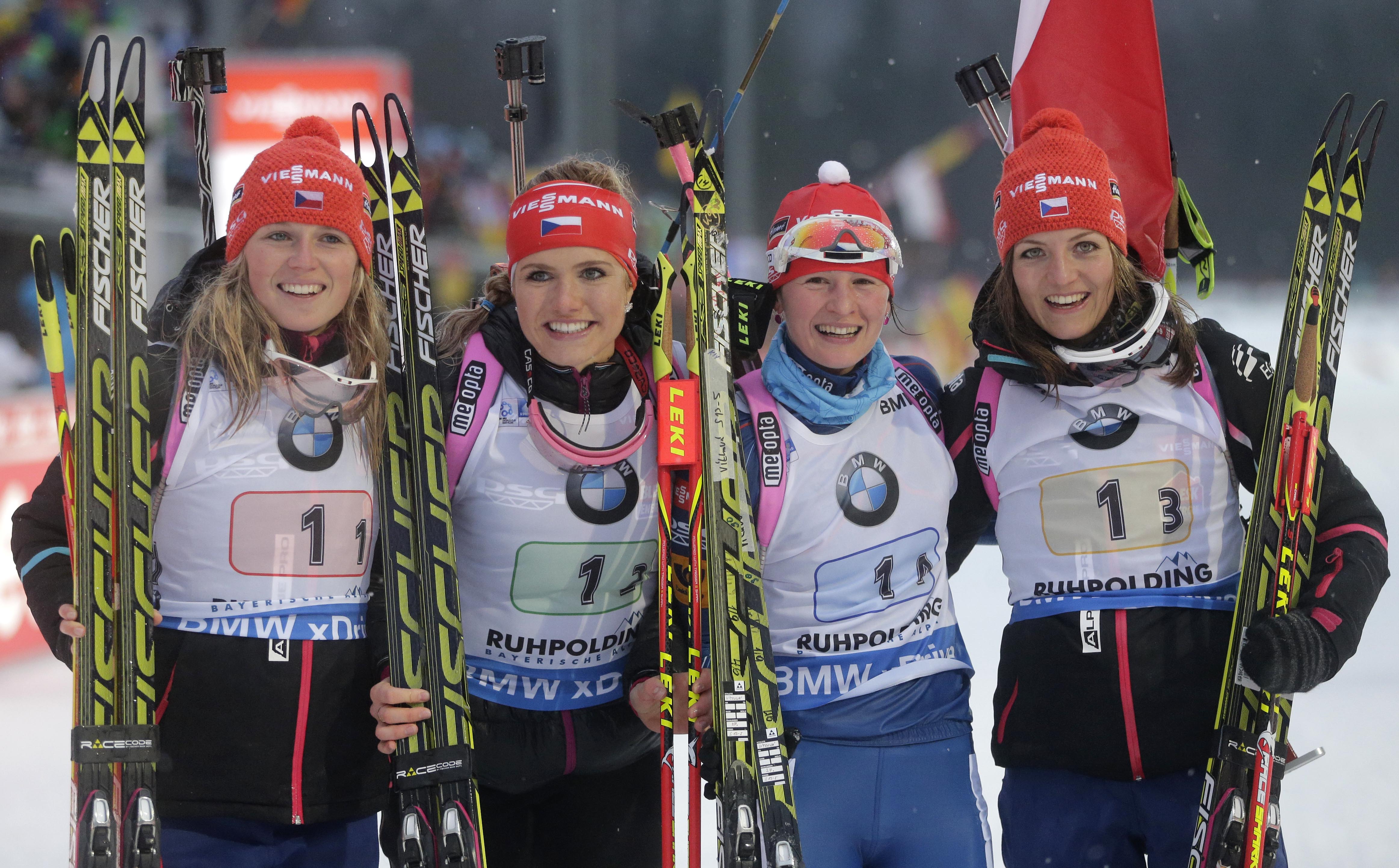 Czech Republic wins 2nd straight women's biathlon relay