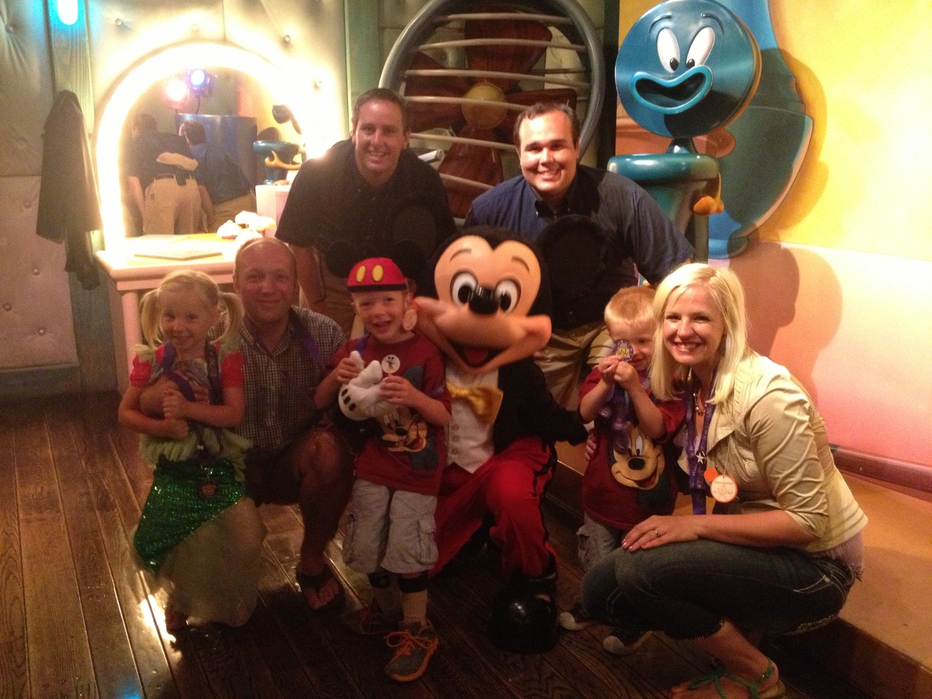 Kyler Pope, a 6-year-old boy with cerebral palsy, took his first steps to Mickey Mouse at Disneyland. (Photo: Stephanie Pope)