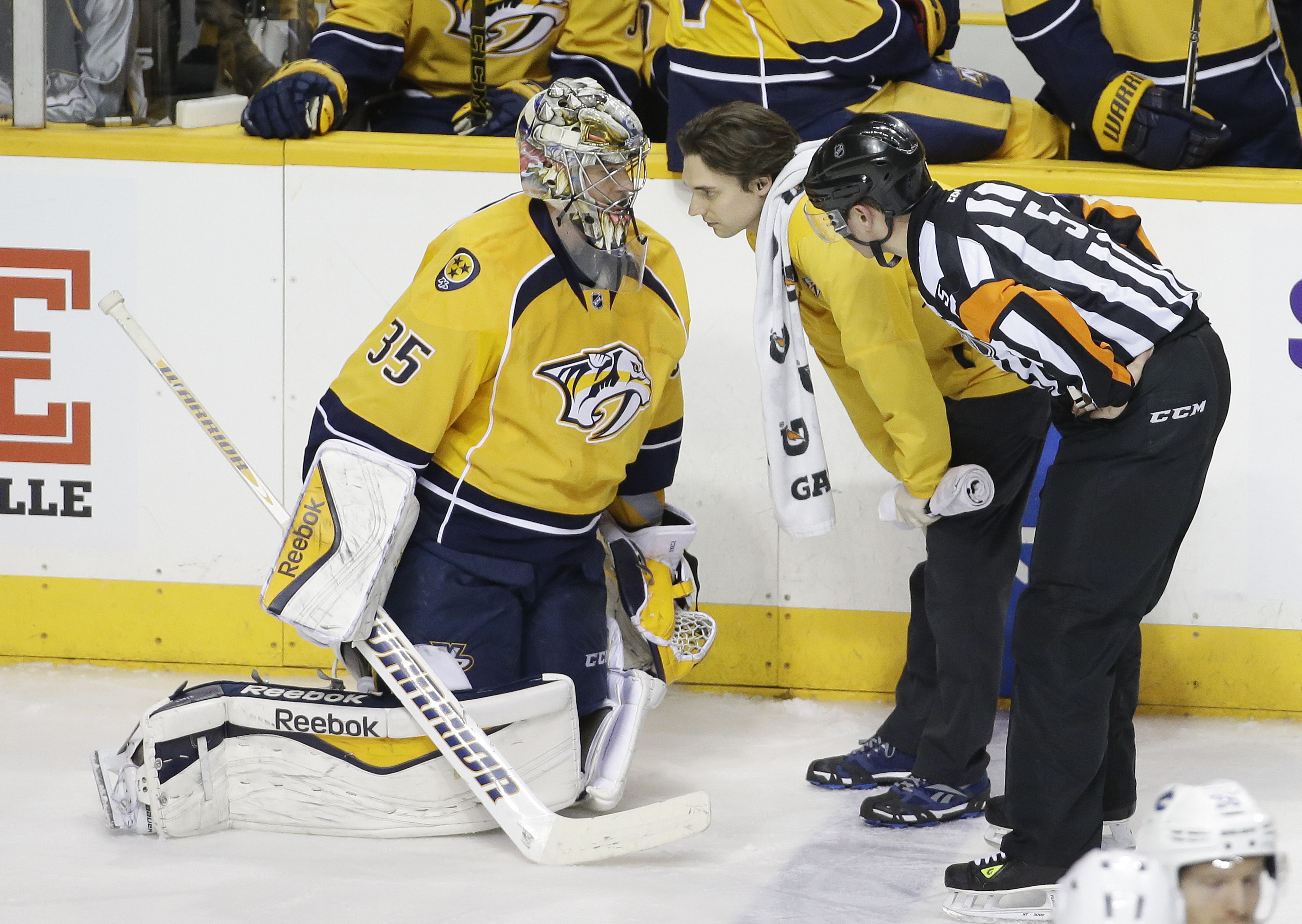 Sprained knee to keep Predators goalie out of All-Star game