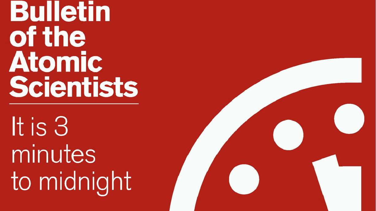 Doomsday Clock moved two minutes closer to midnight