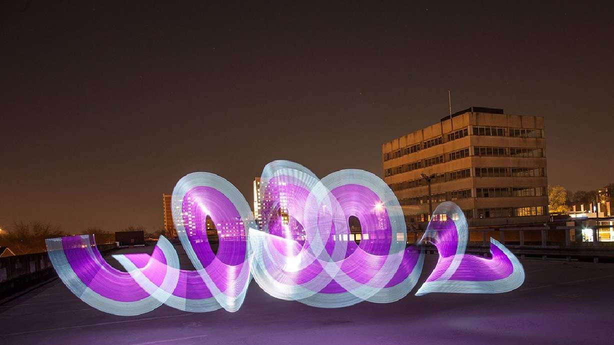 The mysterious world of 'lightbombing': Dazzling art illuminates the streets