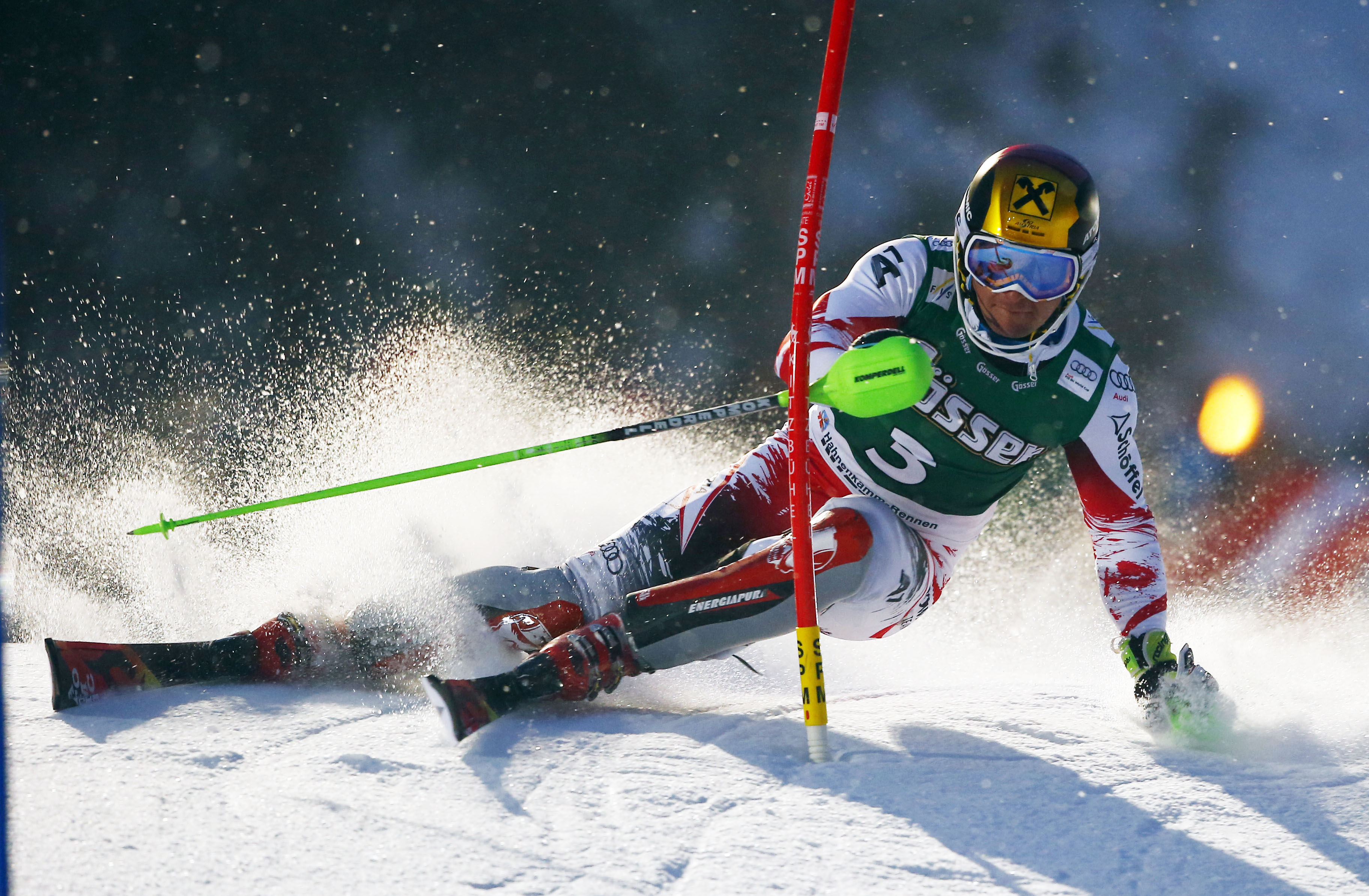 Hargin wins men's World Cup slalom for 1st career victory