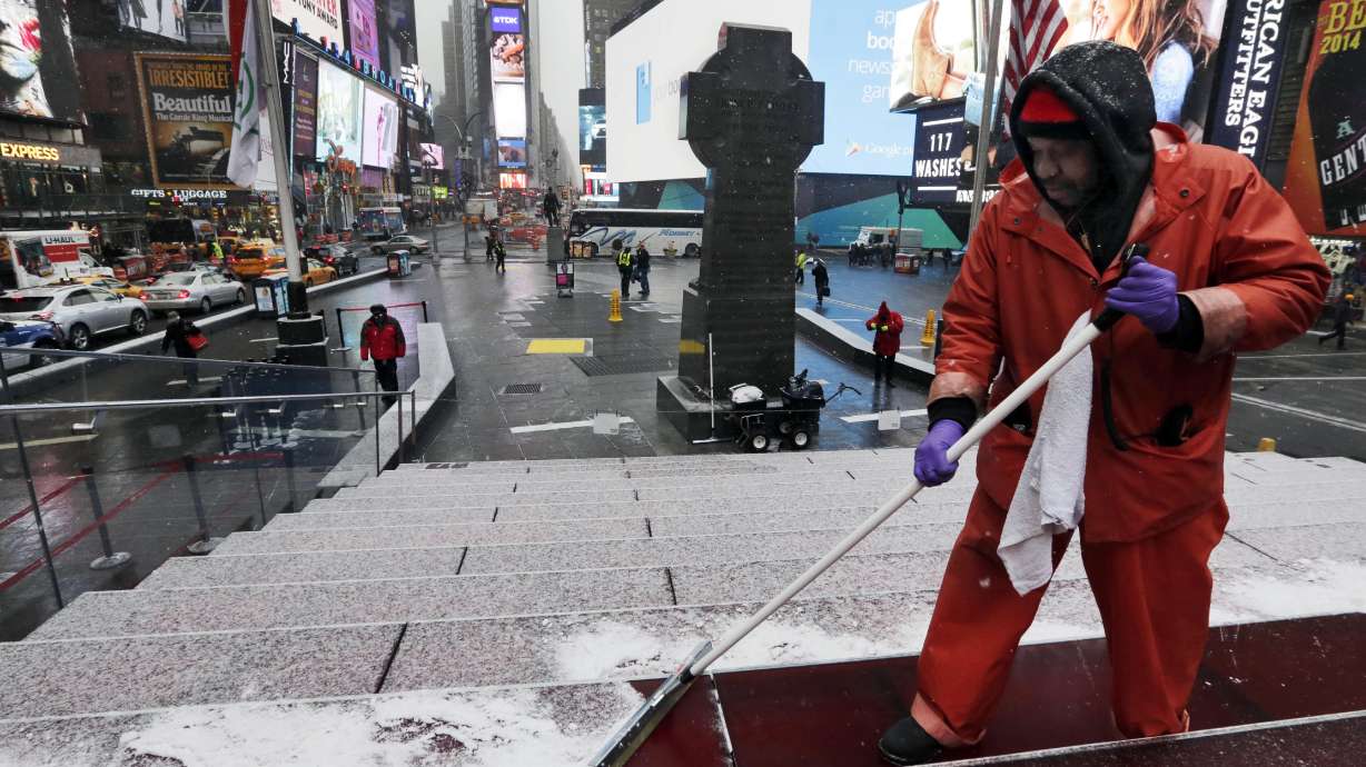 Broadway theaters shutter as snowstorm blasts New York City