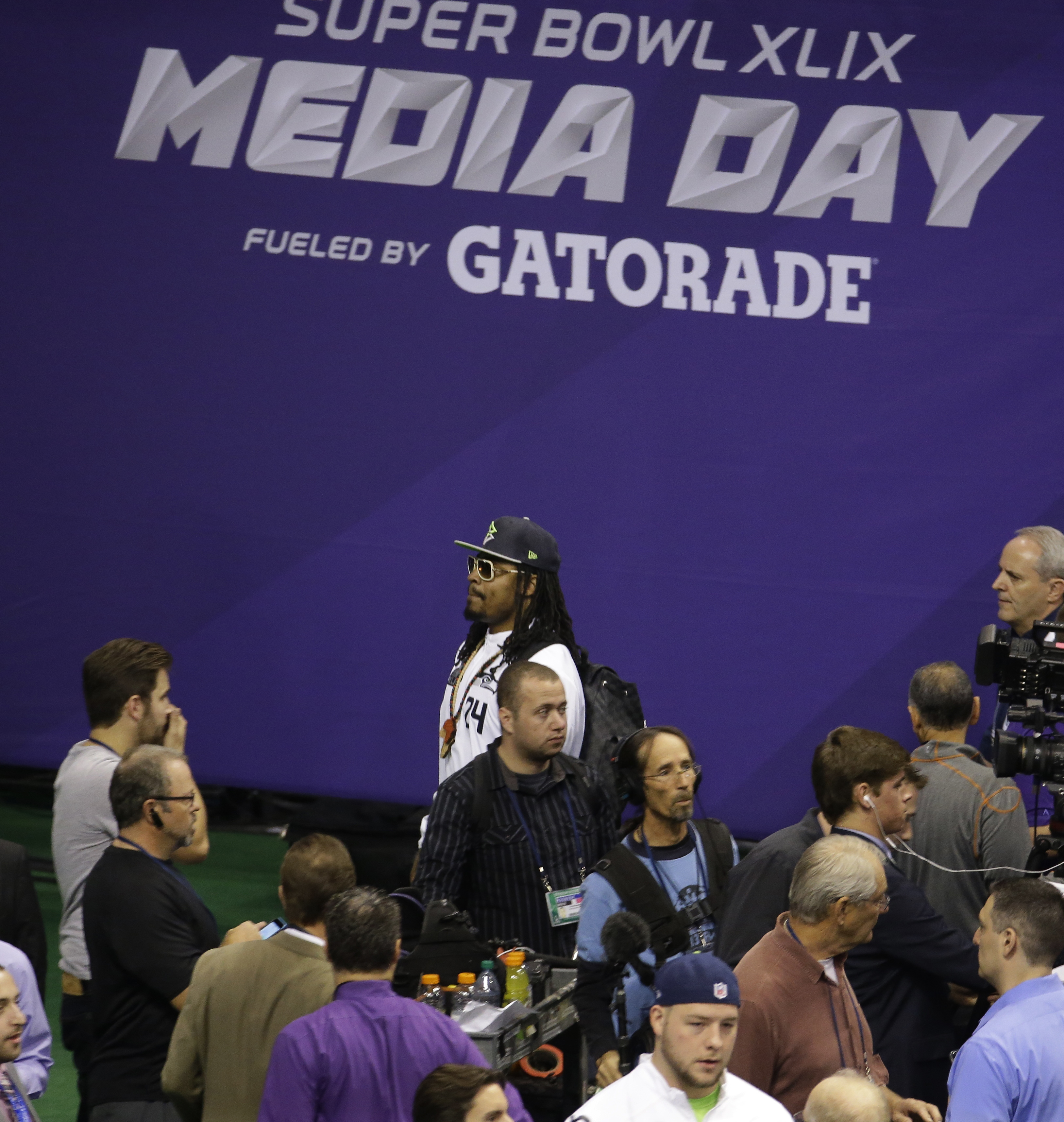 Lynch at Media Day: 'I'm here so I don't get fined'