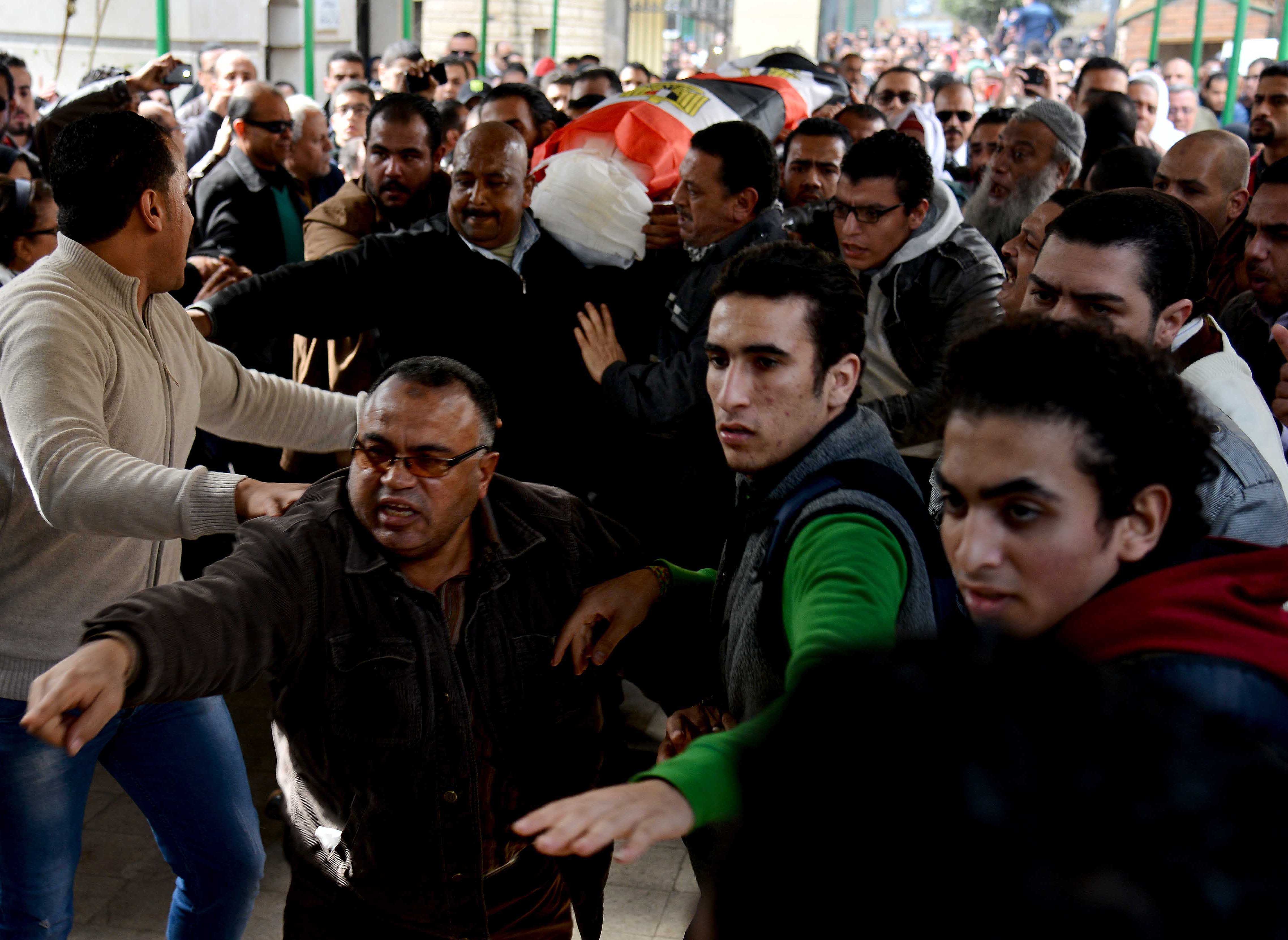 Egypt seeks to distance police from protester killing