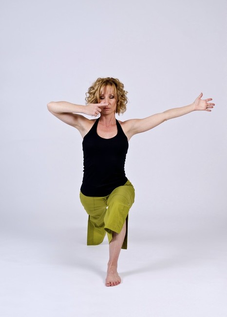 Yoga stretches can release tension and enhance blood flow in the abdomen. Combine this with meditative techniques and diaphragmatic breathing where you focus on exhaling. It will produce a natural sedative effect in the body, yoga trainer Dana Santas says. Credit: Courtesy Dana Santas