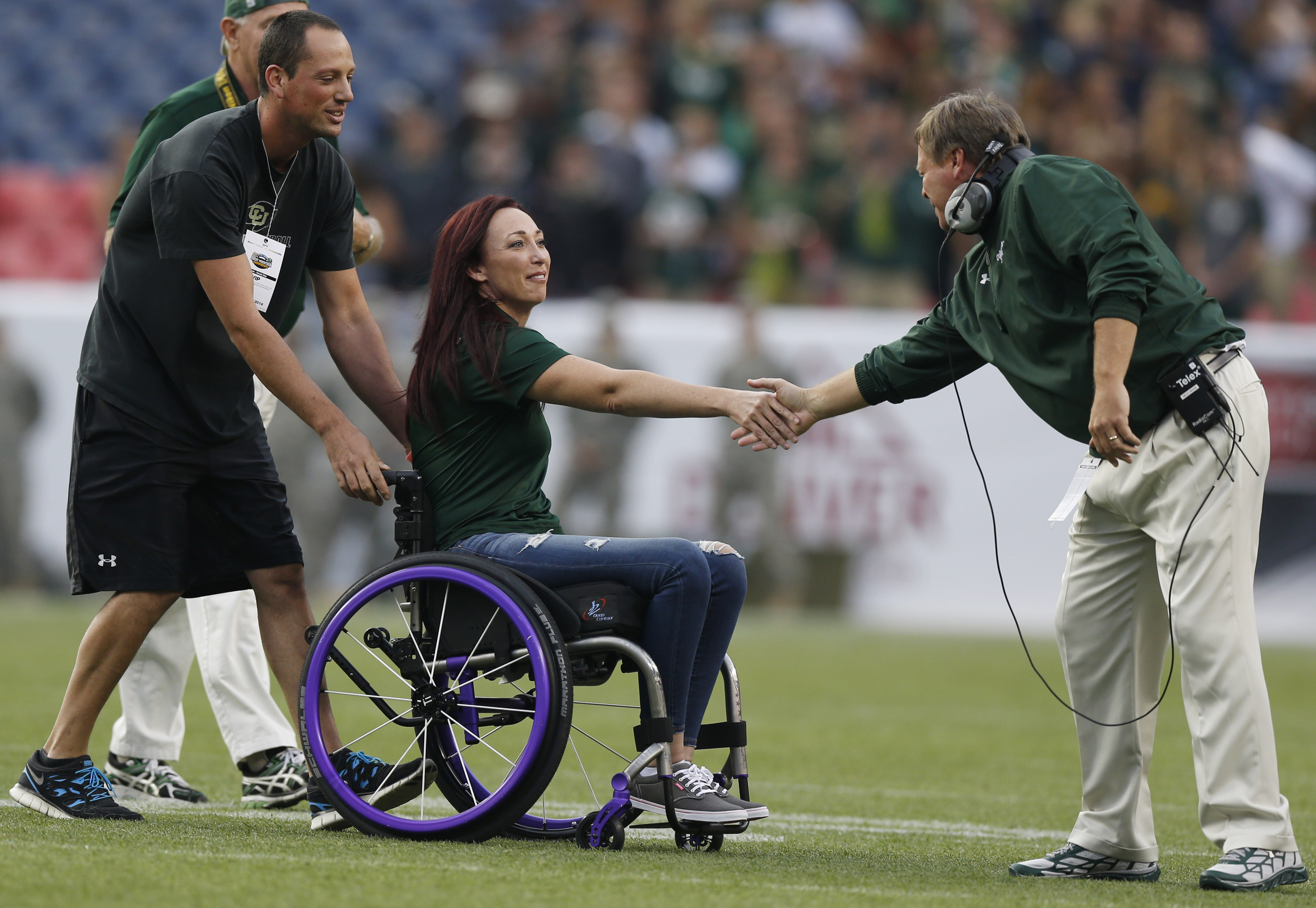 Amy Van Dyken returns to broadcast booth after ATV accident