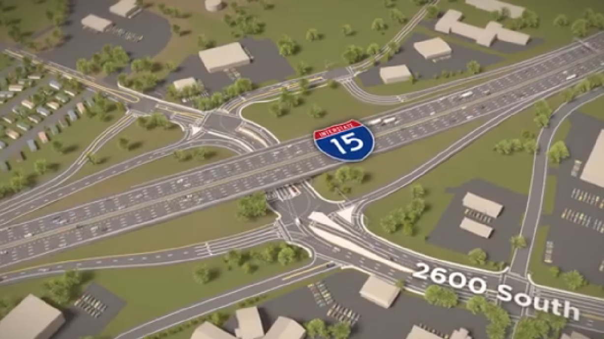 Cambios en la división de carriles en la I-15 hasta la 2600 South en Bountiful