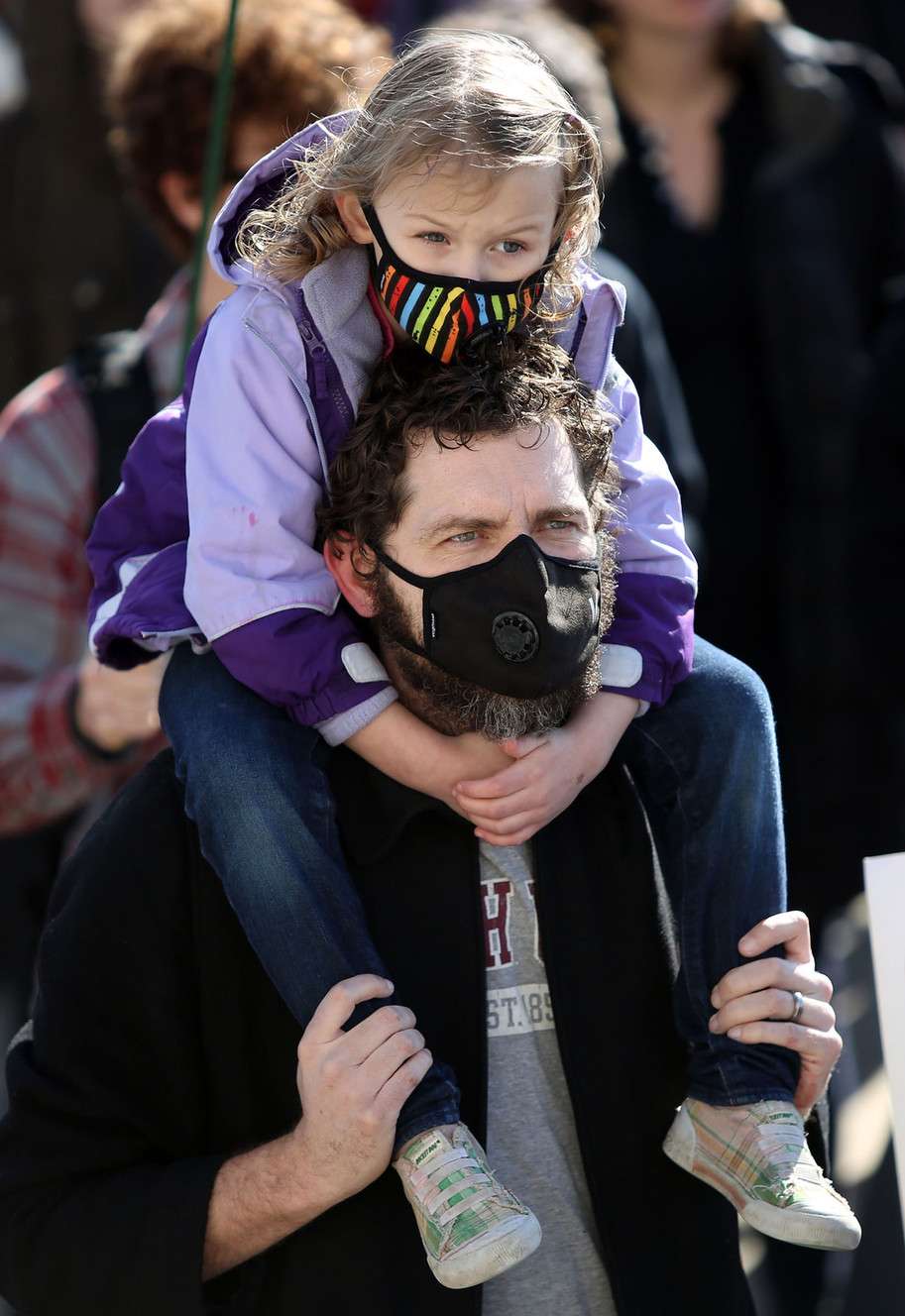 Hundreds attend the Clean Air! No Excuses! rally in front of the state Capitol in Salt Lake City on Saturday, Jan. 31, 2015. (Photo: Kristin Murphy, Deseret News)