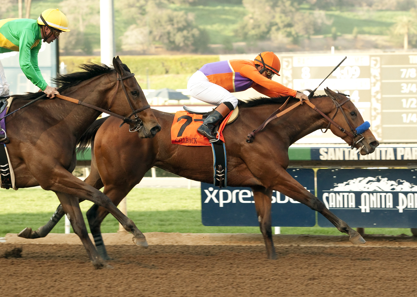 Callback wins Las Virgenes by half-length at Santa Anita