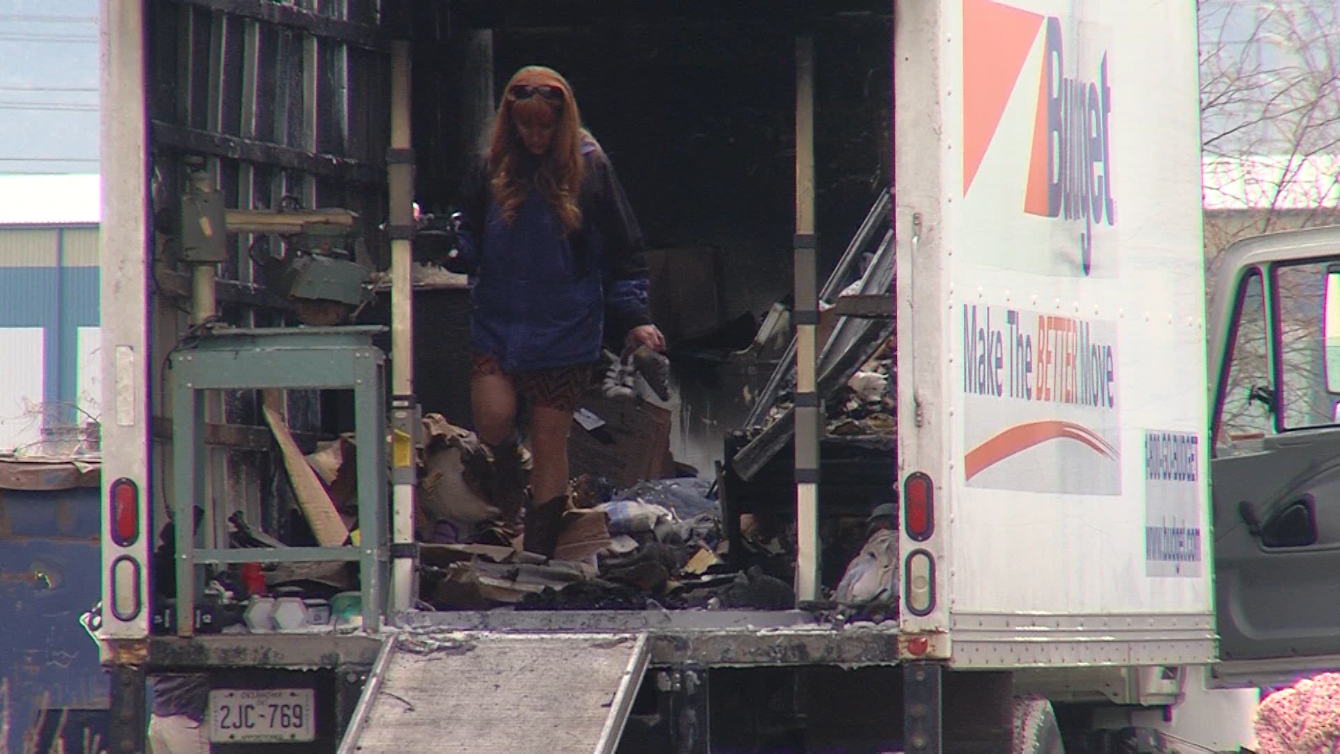 "They lit it on fire and everything is destroyed. Her whole life in the back of the truck, destroyed," said friend and co-worker Josh Wall.