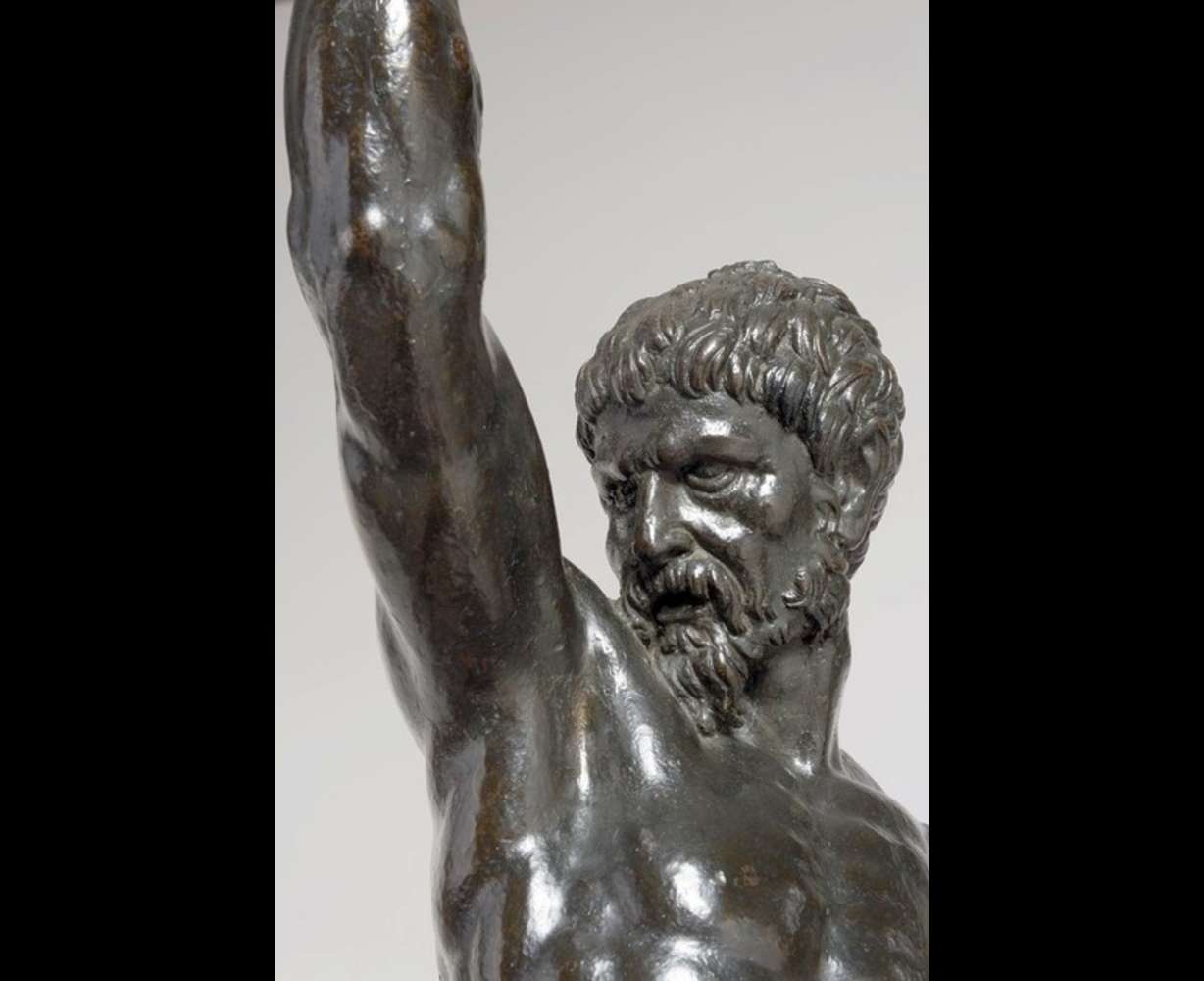 Two Renaissance sculptures of a nude man riding a panther may have been created by Michelangelo, says a British museum. The Fitzwilliam Museum in Cambridge says that the bronze sculptures, known as the Rothschild Bronzes and dating from the 1500s, were probably created just after the famed artist's David and just before he painted the ceiling of the Vatican's Sistine Chapel. Credit: The Fitzwilliam Museum, Image Li