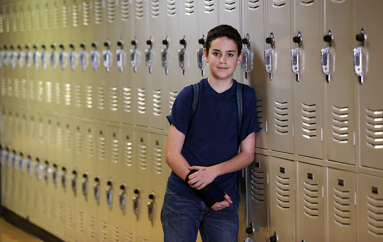 Zach Barlow helped save his brother Caleb's life. He poses for a photo at Oquirrh Hills Middle School in Riverton, Thursday, Feb. 5, 2015. (Photo: Ravell Call, Deseret News)