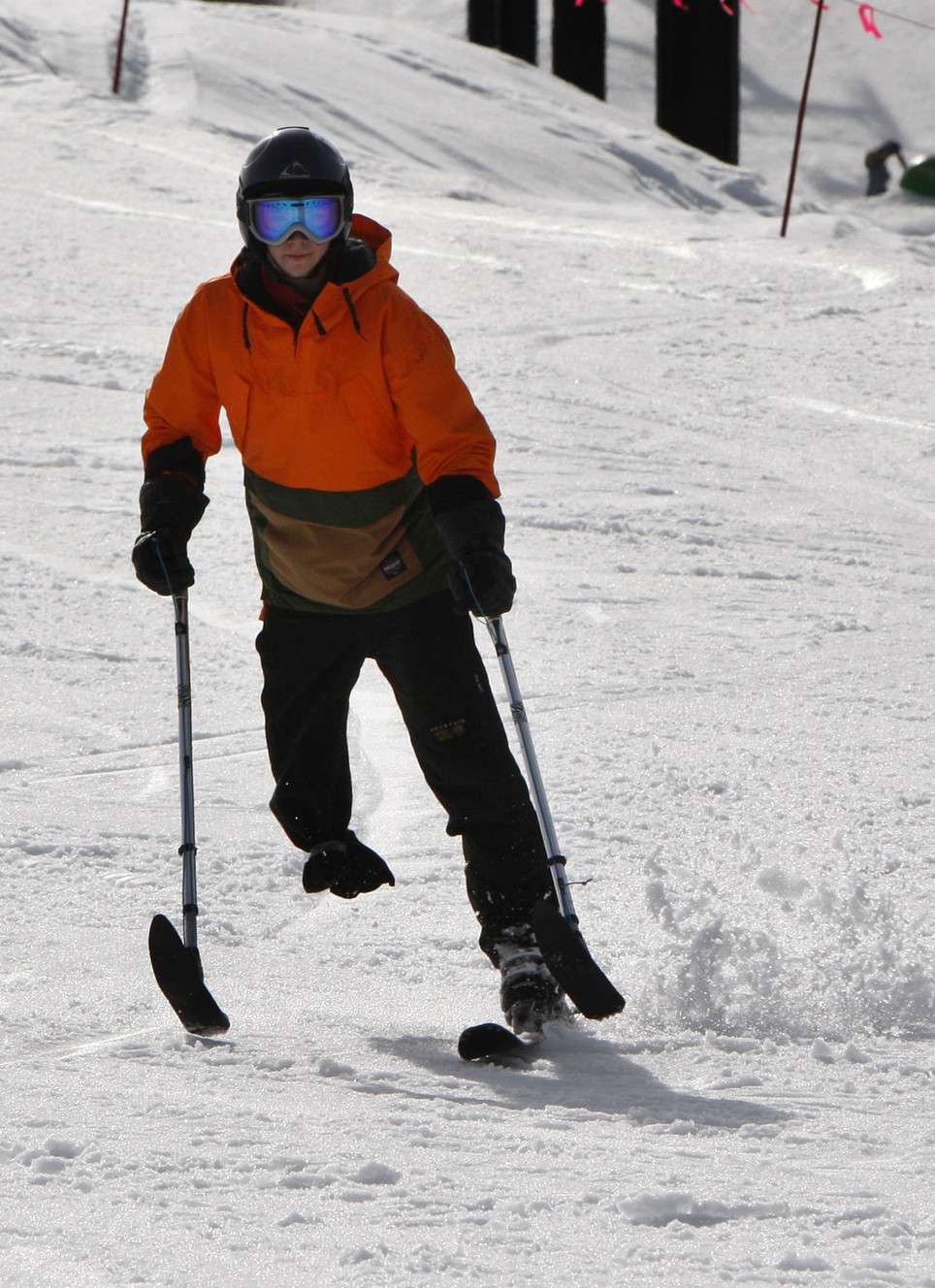 Shriners Hospital patient Jesse Brown, 17, practices skiing at the annual Un-limb-ited Winter Camp at Park City Mountain Resort in Park City Thursday, Feb. 5, 2015. Brown lost his leg to cancer. (Photo: Chelsey Allder, Deseret News)