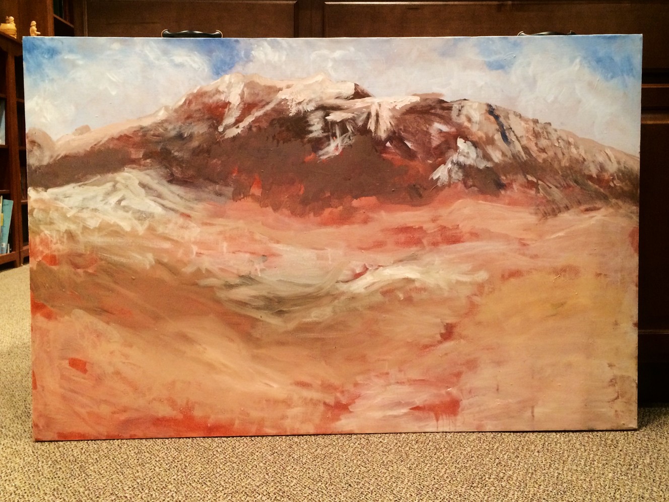 Bert Eastmond's painting of Mount Timpanogos for his son, Mark. He was completely blind when he painted this. (Photo: Bert Eastmond)