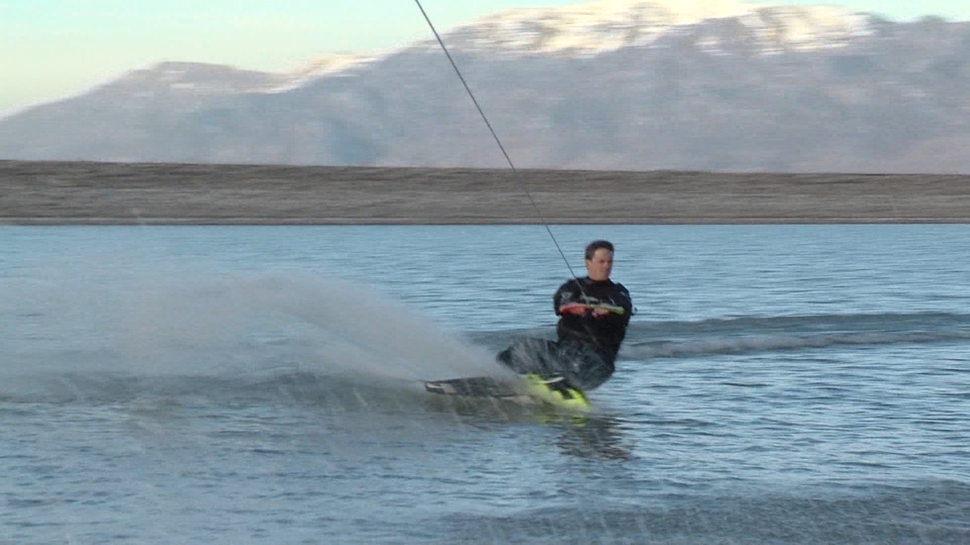 Tyler and Chase Shaw decided this unseasonably warm February was the perfect time to bust out the wakeboards. (Ray Boone/KSL-TV)