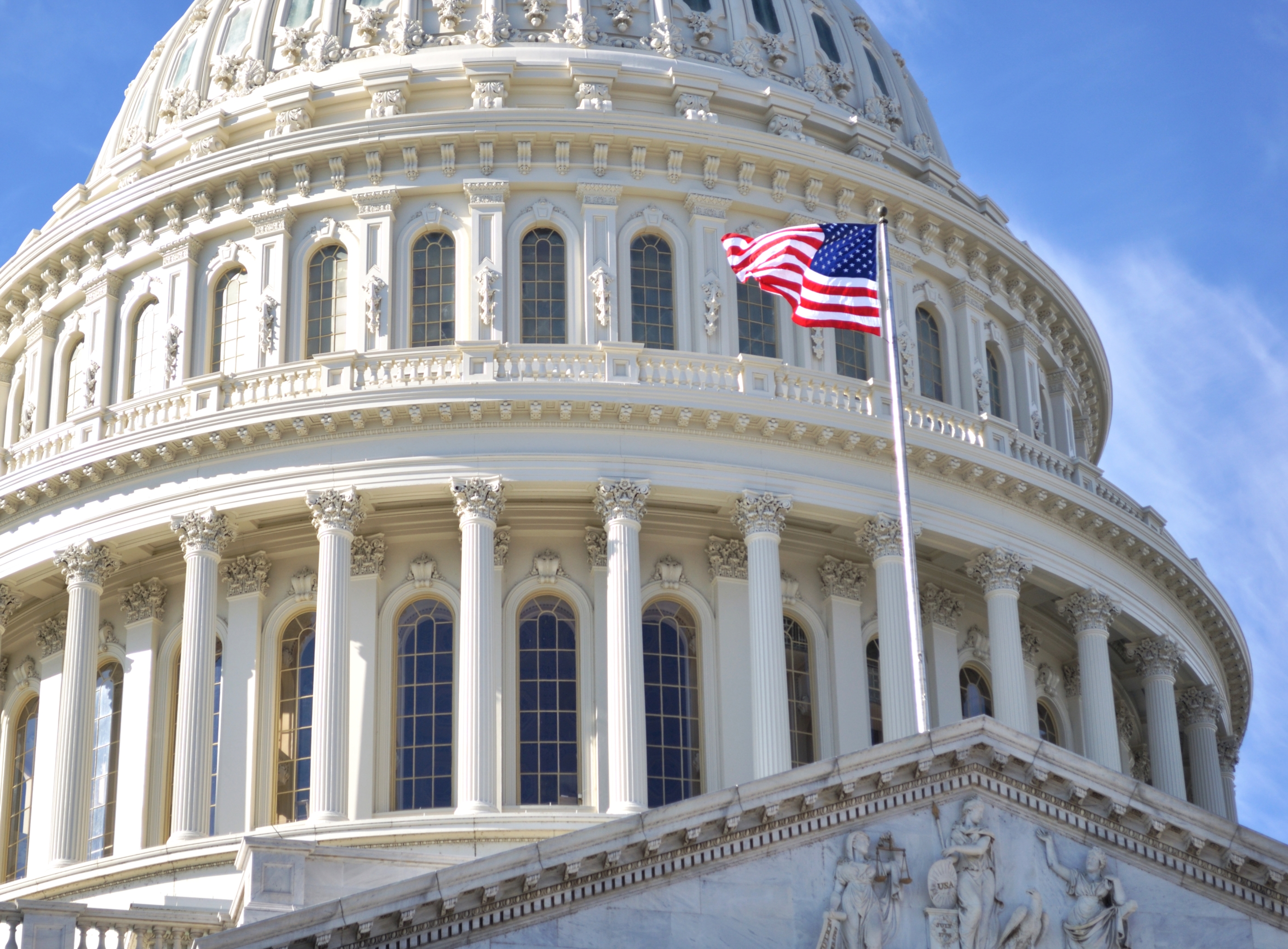 US Capitol Building, Washington, close up