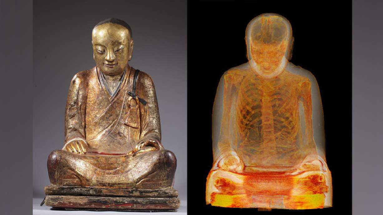 Encuentran esqueleto humano en el interior de una estatua de un Buda