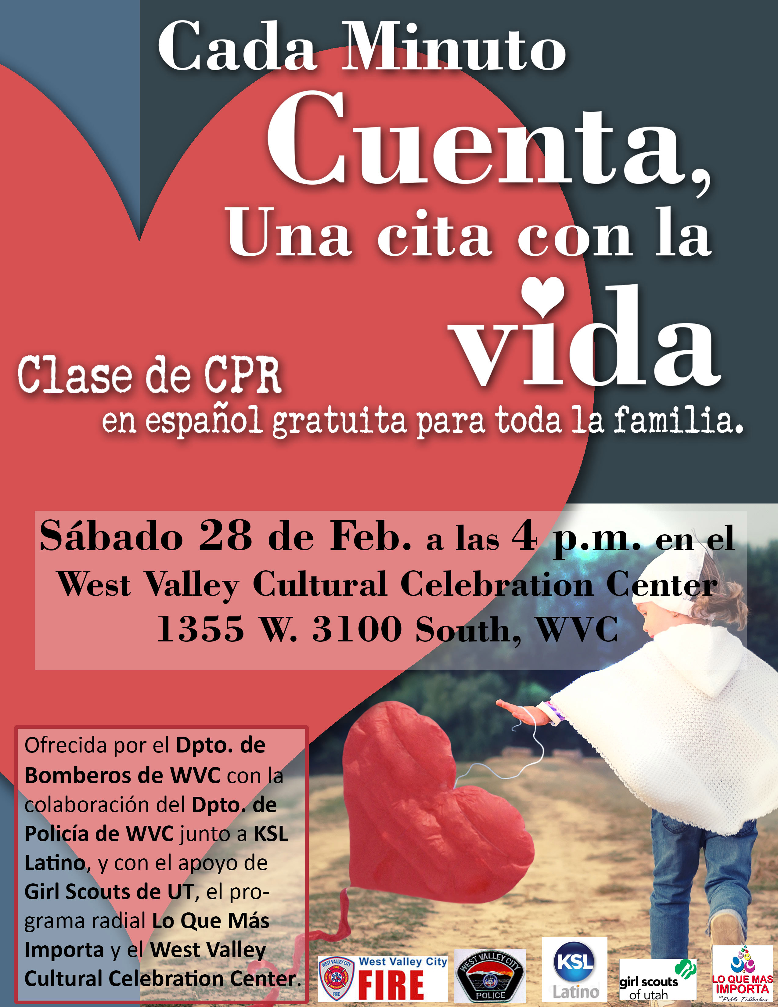 Sábado 28 clase de CPR gratis para toda la familia en donde los más pequeños aprenderán jugando 