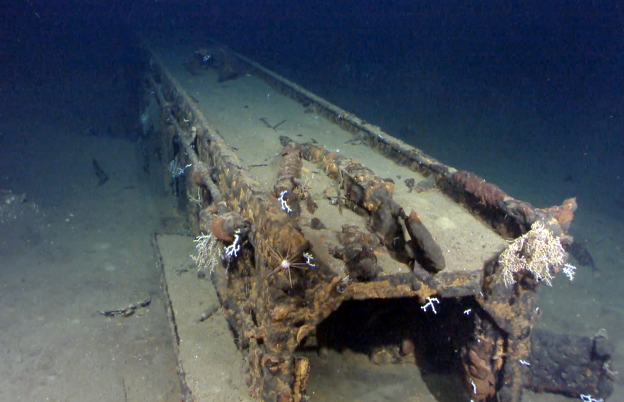 Ex-crew recognizes photos of sunken Japanese battleship