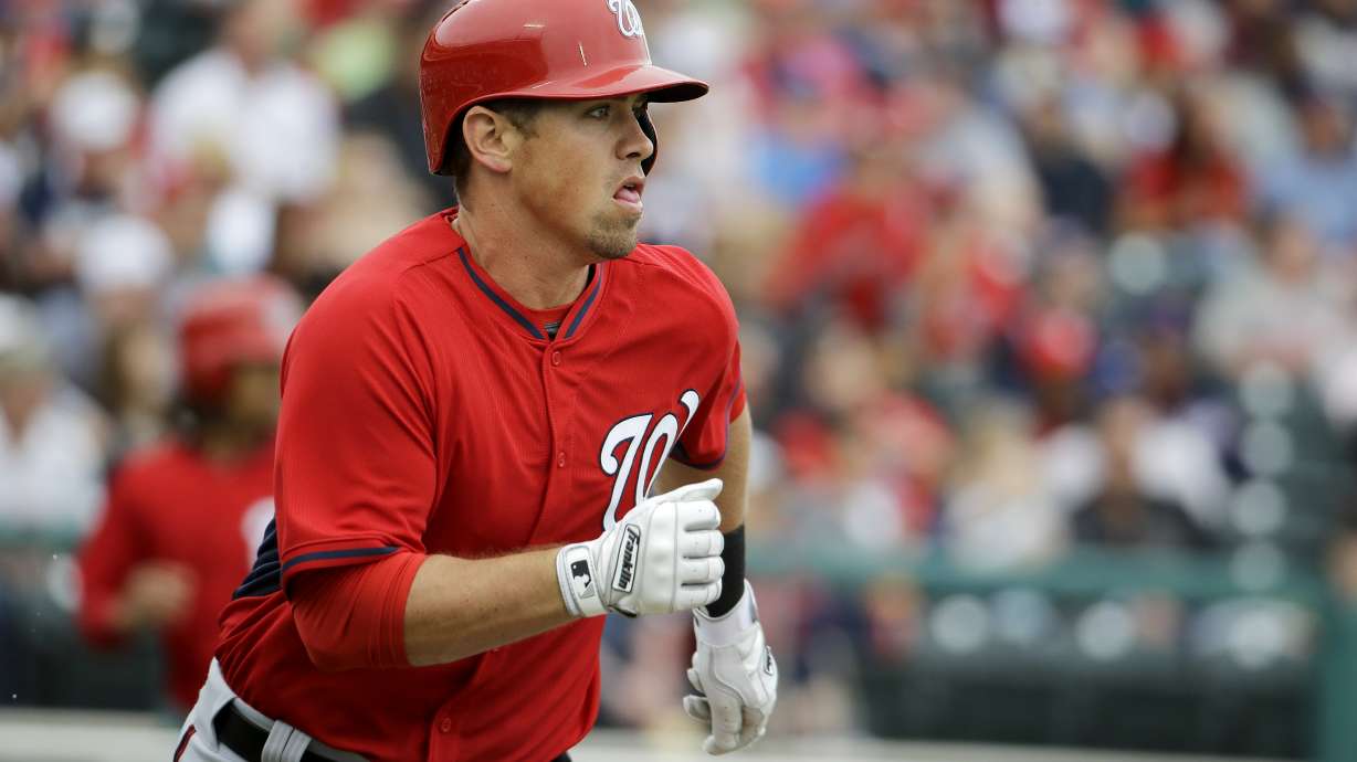Moore homers, drives in 5 as Nationals beat Braves 9-8