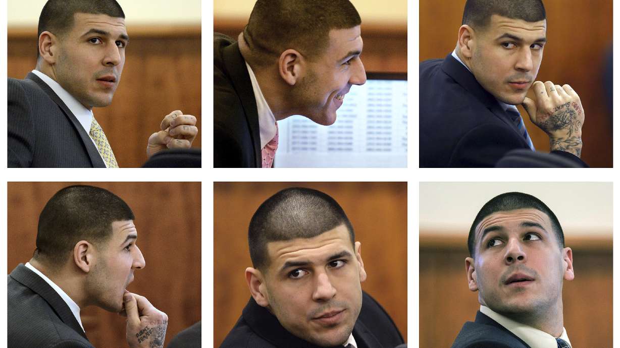 Aaron Hernandez still flashes swagger, smile at murder trial