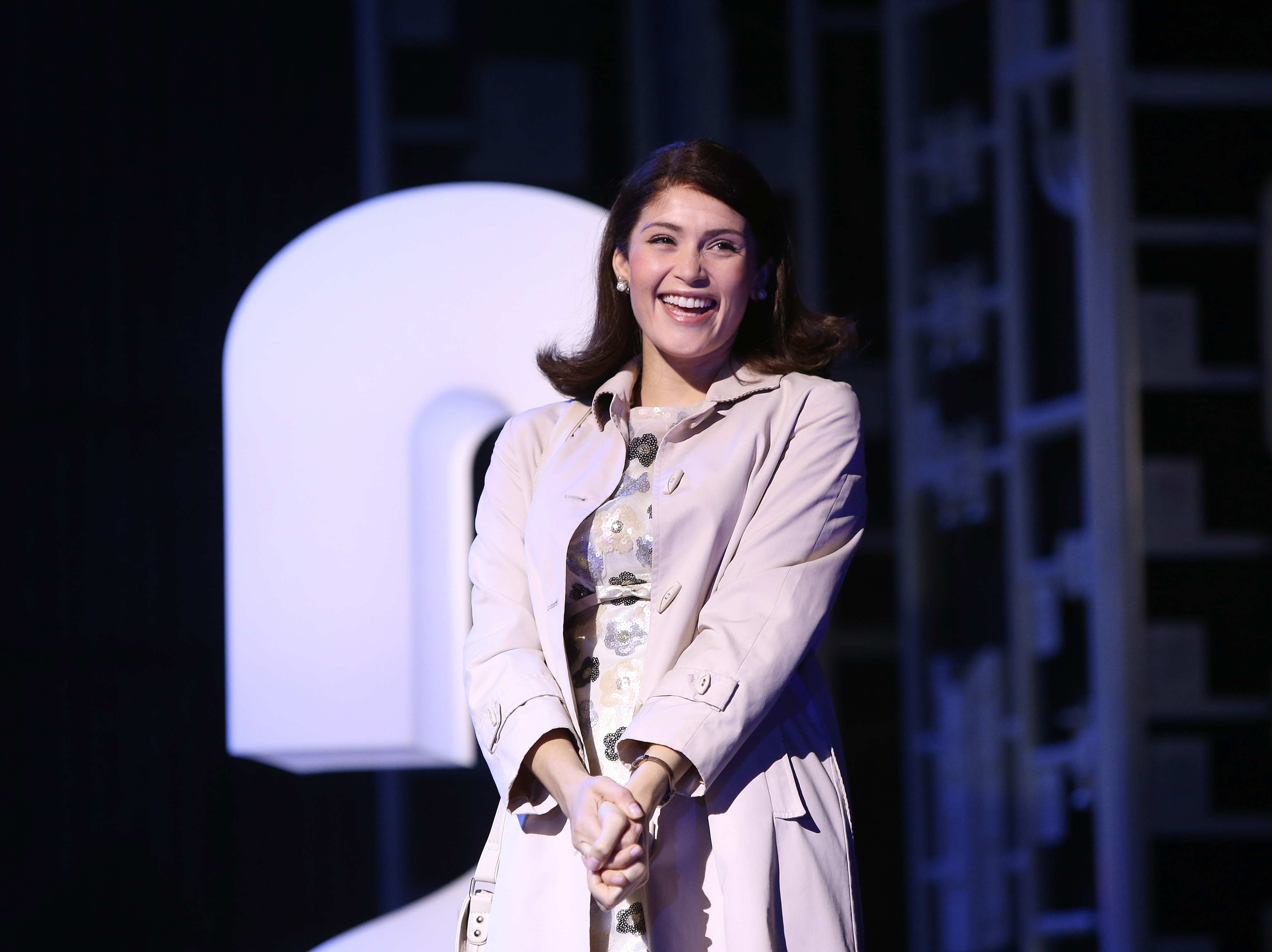 Actress Gemma Arterton performs a scene from Made in Dagenham, at the Adelphi Theatre in central London, Friday, Oct. 31, 2014. (Photo by Joel Ryan/Invision/AP)