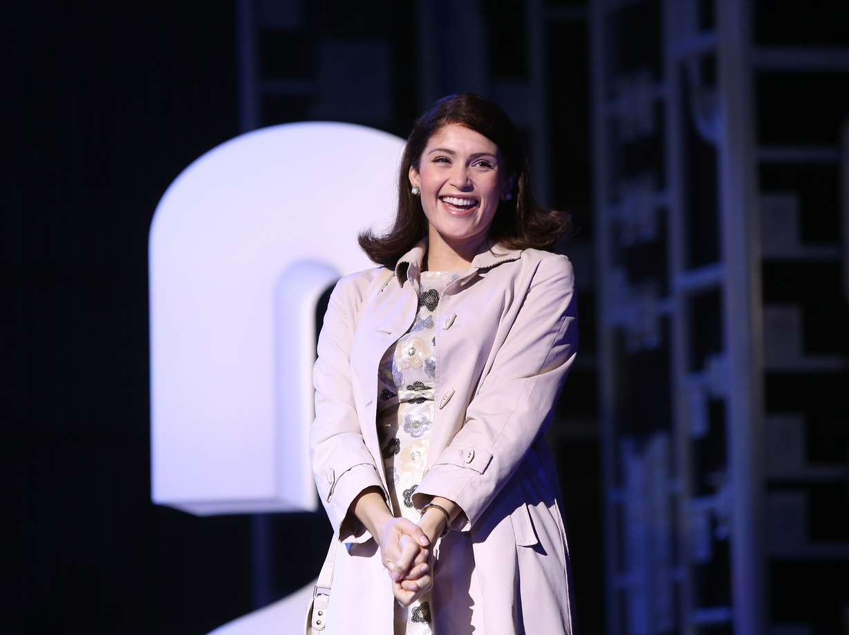Actress Gemma Arterton performs a scene from Made in Dagenham, at the Adelphi Theatre in central London, Friday, Oct. 31, 2014. (Photo by Joel Ryan/Invision/AP)