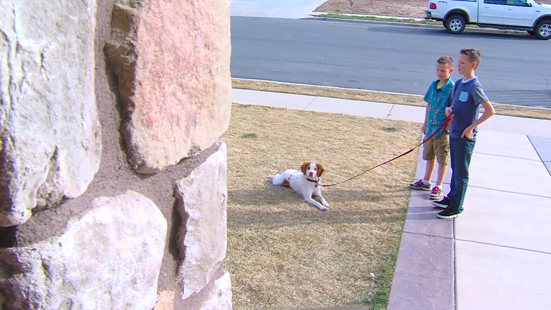 Camden Mead, 11, and Ben Larsen, 12, are raising money for a police dog for the Payson City Police Department (Photo: John Wilson/KSL-TV)