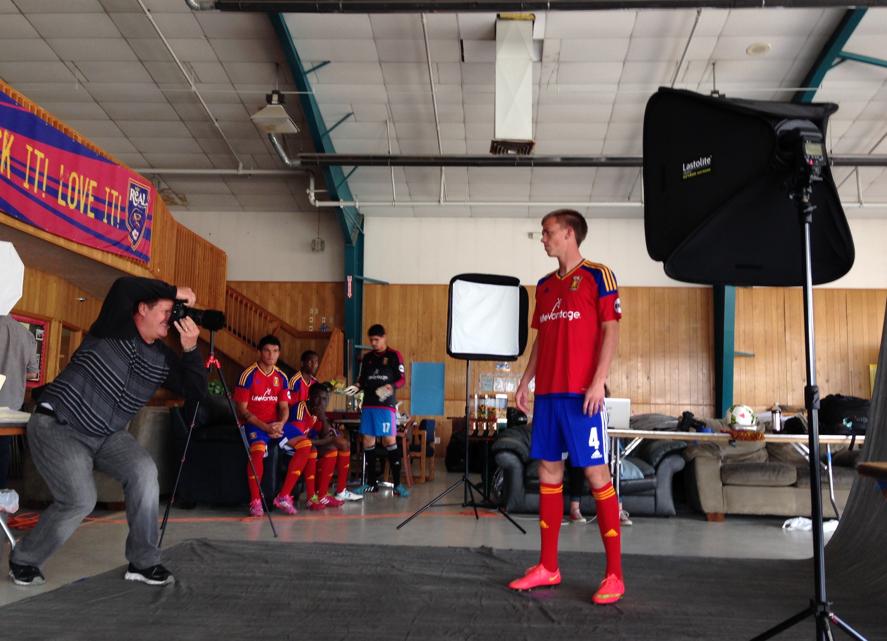 Real Monarchs defender Riley McGovern poses for pictures during media day on Monday, March 16, 2015 at Rio Tinto Stadium in Sandy.