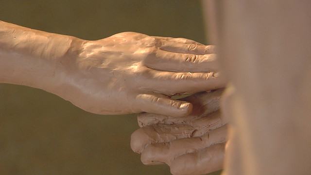 Sculpture of Dan Brown, fallen Afghanistan veteran. (Photo: Brandon Whitworth, KSL-TV)