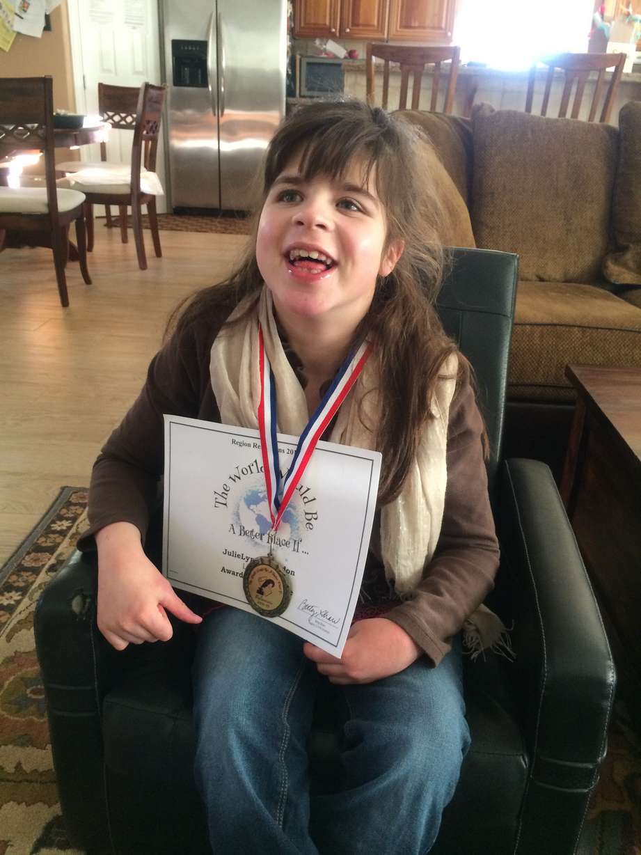 JulieLynn earned national recognition at Utah's Reflections contest. She won Excellence at Regionals and Merit at State.