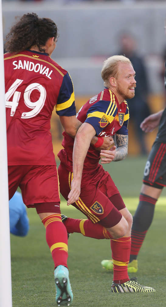 Real Salt Lake's Luke Mulholland, shown against Toronto FC on March 29, hopes FIFA president Sepp Blatter's resignation is just the beginning of the clean up for soccer's governing body. (Photo: Jeffrey D. Allred/Deseret News)