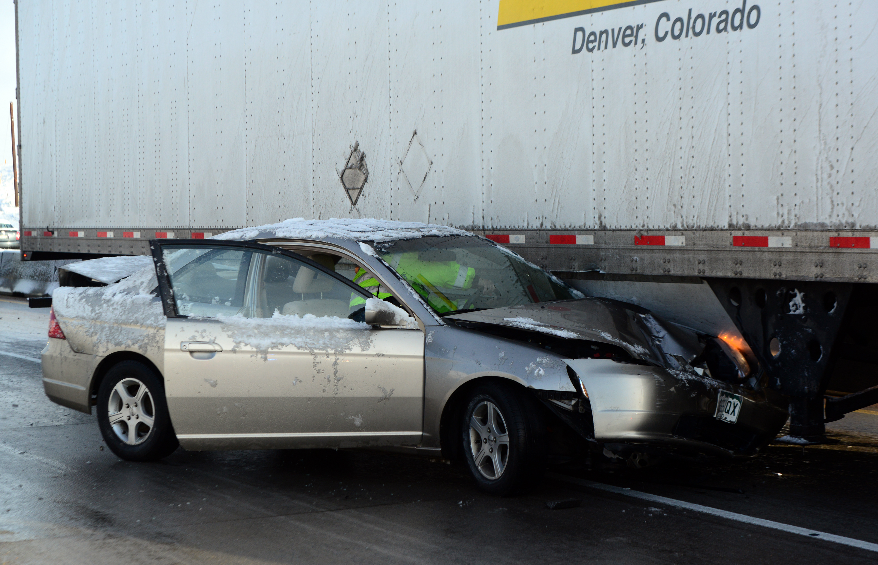 Icy roads cause 39-car pileup, other wrecks in Colorado