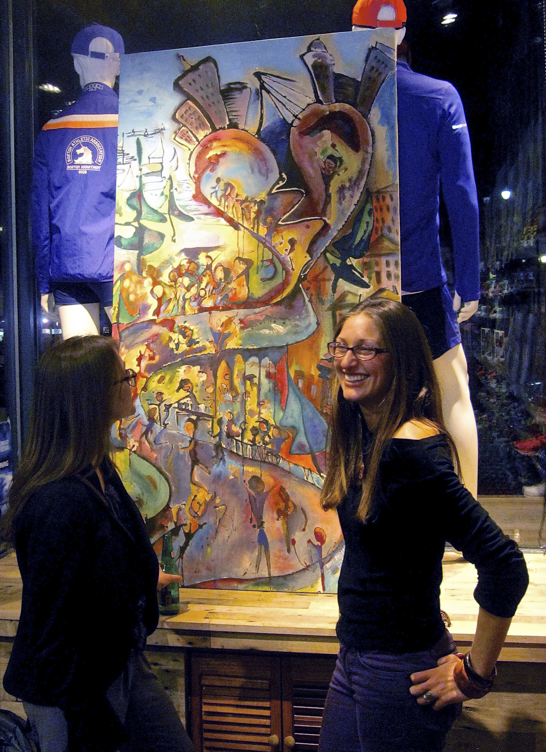 Runner's art recaptures Boston Marathon's joy and whimsy