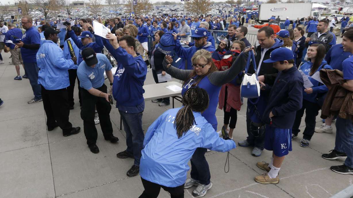 Major league ballparks beef up security with metal detectors