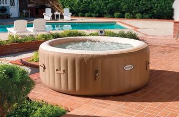 The PureSpa Bubble Therapy Spa has 120 bubble jets and a customizable heating system. (Photo: Courtesy of Intex)