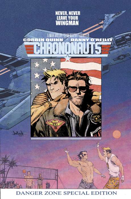 "Chrononauts" #2 pays homage to "Top Gun" with this very impressive variant cover. (Image Comics)