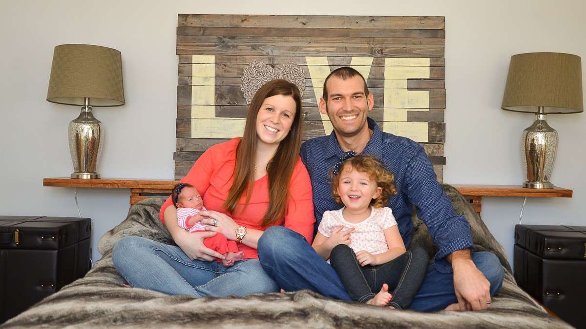 Shelby Offrink was diagnosed at 30 with rare inoperable brain cancer. Then, her husband, Ben, was diagnosed with Hodgkin's lymphoma, which had been in remission 15 years. The couple, who have two young daughters, are fighting for their lives, looking for clinical trials and new treatments. Credit: Courtesy: Offrink Family