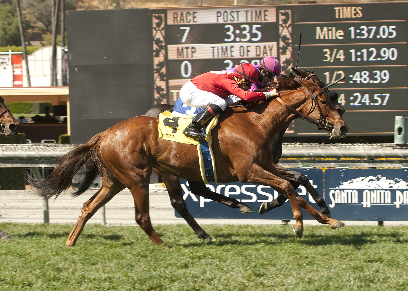 Queen of The Sand wins Santa Barbara Handicap at Santa Anita
