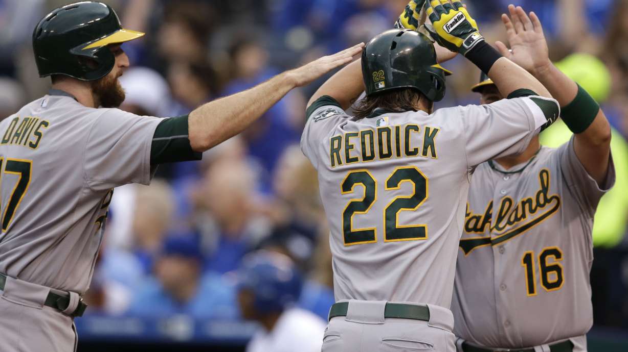 Reddick's 3-run homer sends A's to 5-0 victory over Royals