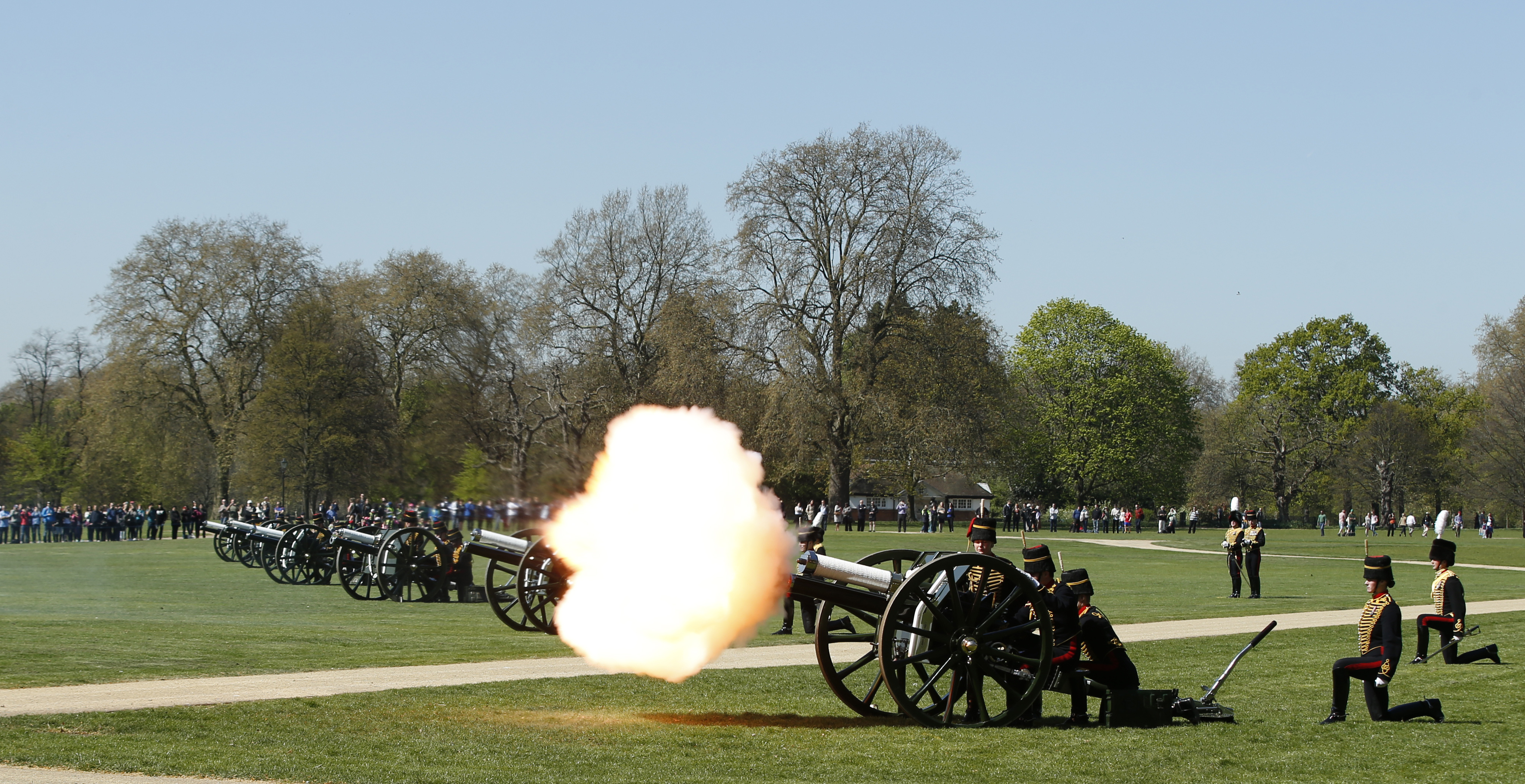 Gun salutes mark Queen Elizabeth II's 89th birthday